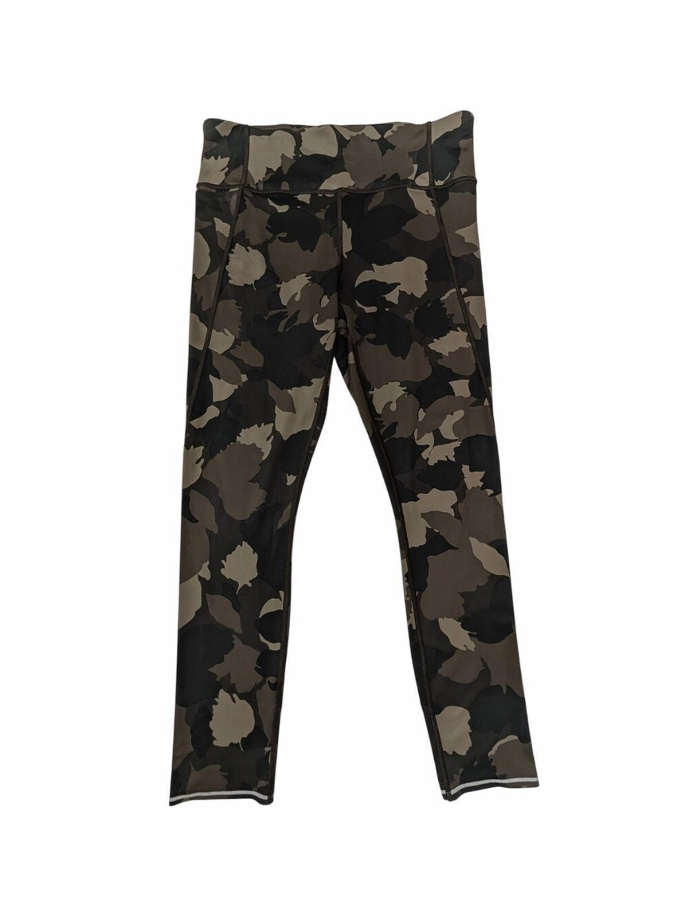 Athleta Camo Contender 7/8 Tight Leggings Sz M Green Black Crop Athletic Fitness
